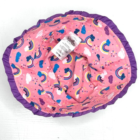 UV SKINZ UPF 50 Reversible Ruffle Trim Sunwear Bucket Hat 12-18 Months Purple - Picture 2 of 3